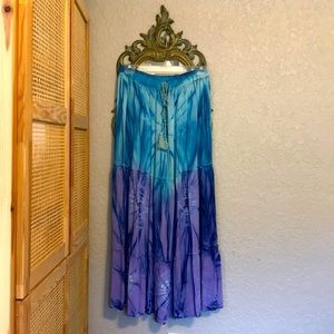 Tie dye maxi skirt